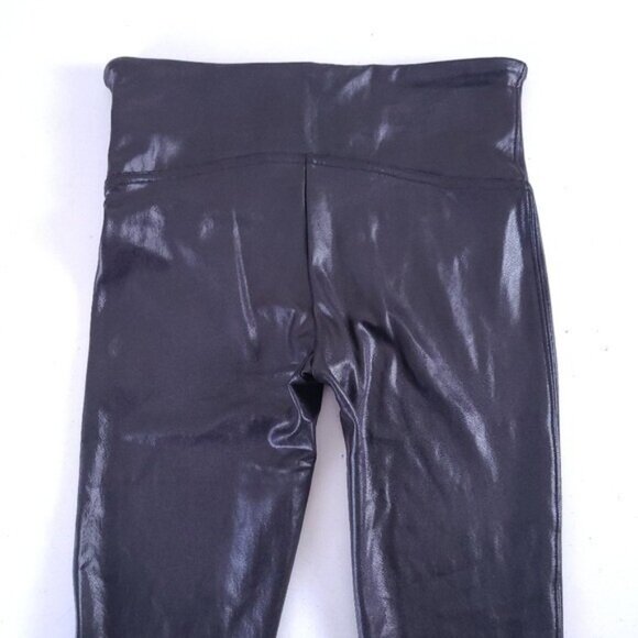 NWT! Spanx Black Faux Leather Legging Pants Size S - Picture 4 of 10